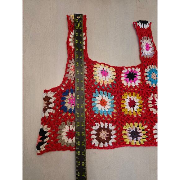 Bohemian Women's Summer Crochet Cropped Tank Top - Picture 5 of 5